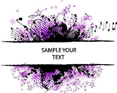 grunge border purple clipart