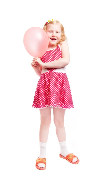 Petite fille witn ballon — Photo