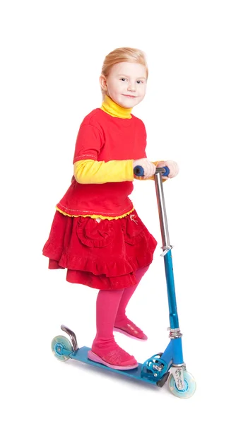 Bambina con skateboard — Foto Stock
