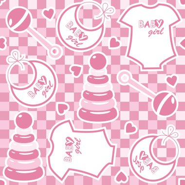Seamless baby background clipart