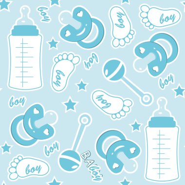 Seamless baby background clipart