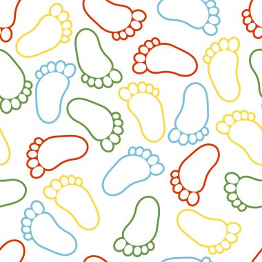 Colorful feet seamless background clipart