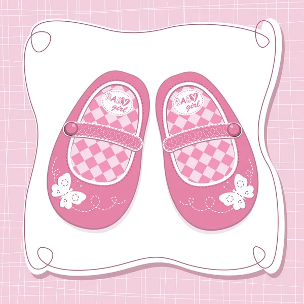 Baby meisje schoenen — Stockvector