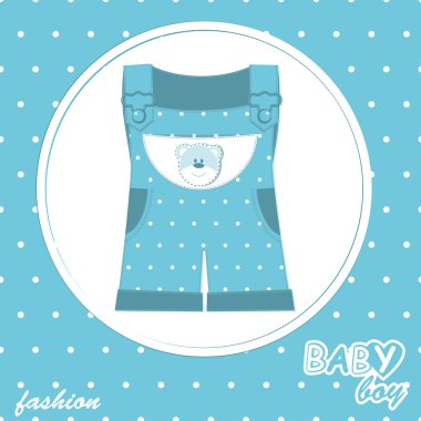 vektör baby boy scrapbook kartı