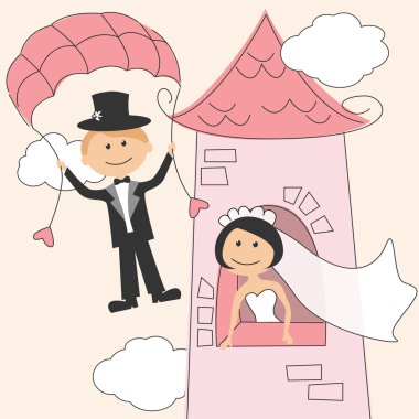 Wedding invitation clipart