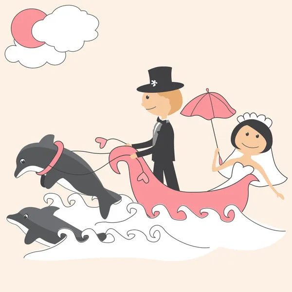 Huwelijksuitnodiging — Stockvector
