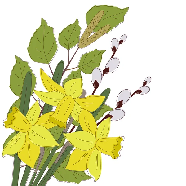 Flores Pascua Fondo — Archivo Imágenes Vectoriales