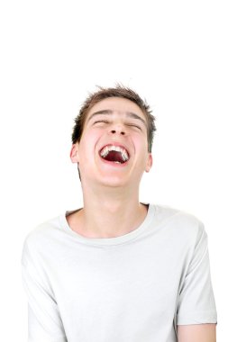 Teenager laughing clipart