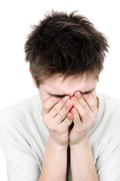 stock image Young man is crying