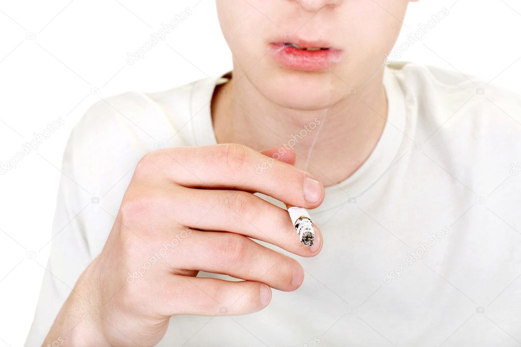 Young man with cigarette