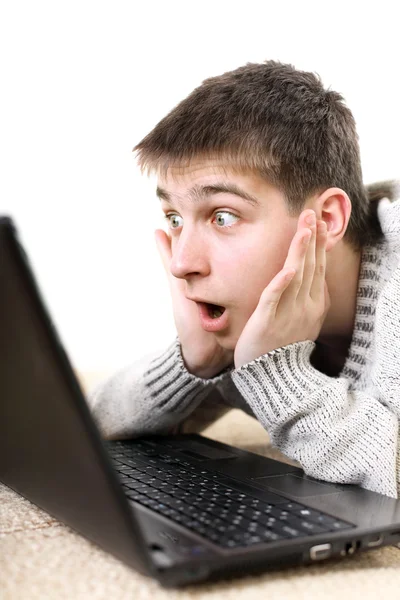 stock image Young man with notebook