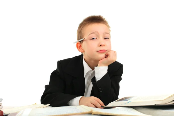 Bored schoolboy — Stock Photo, Image