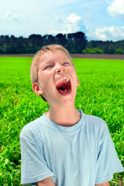 Ουρλιάζοντας αγόρι — Φωτογραφία Αρχείου