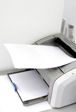 Papers on printer clipart