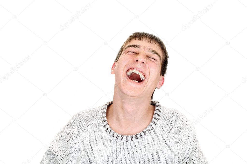 Teenager laughing