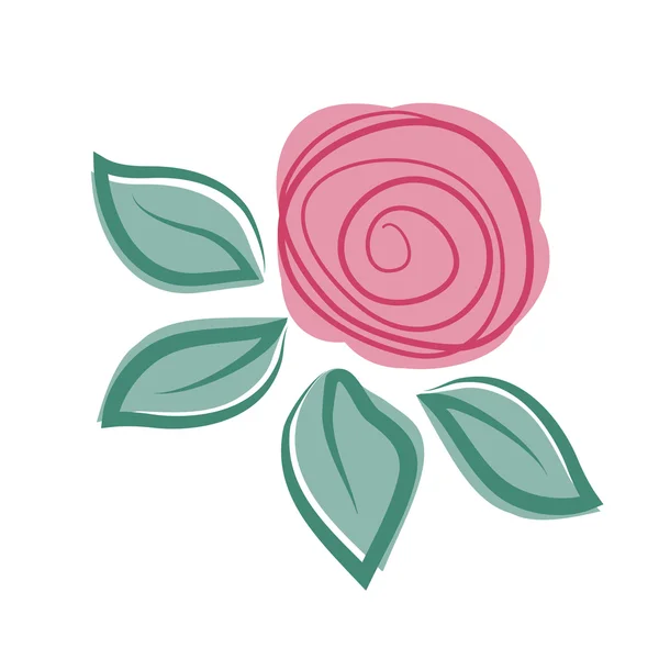 Floral achtergrond met abstracte rose bloem — Stockfoto