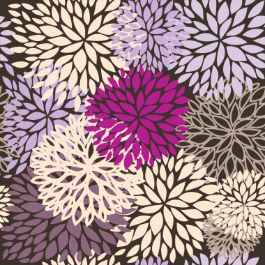 Seamless pattern with pastel flowers clipart