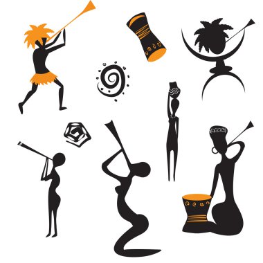 Abstract african native clipart