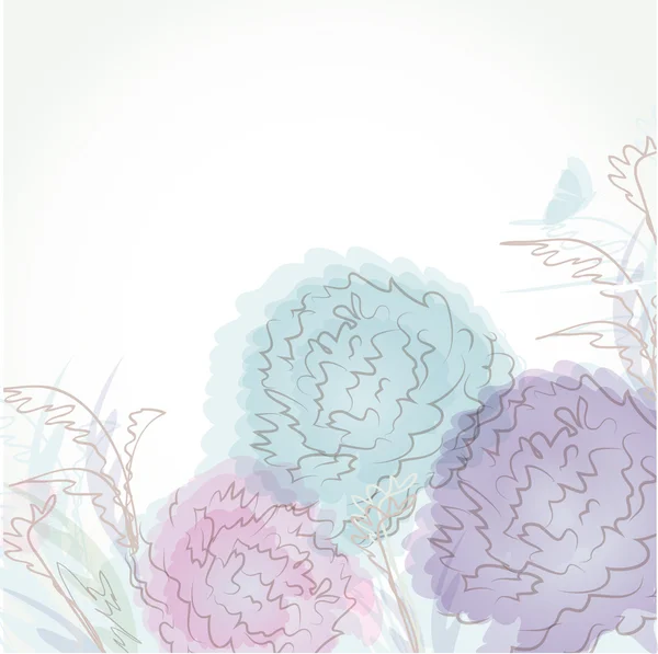 Violeta floral fundo —  Vetores de Stock