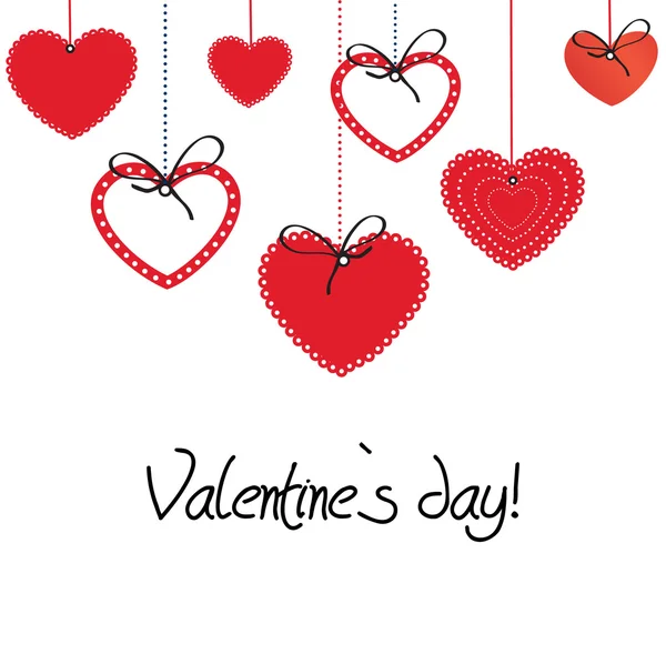 Ročenka s valentýnskými srdci — Stockový vektor