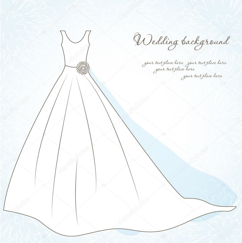 Wedding background with dress