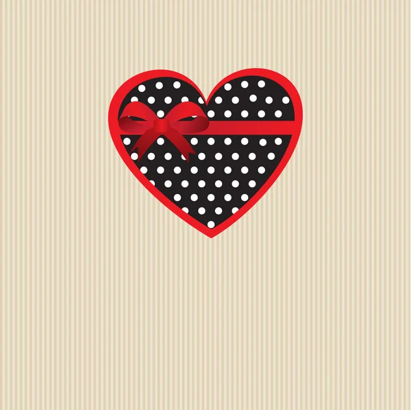 あなたのテキストのための心と場所でバレンタイン カード. — ストックベクタ