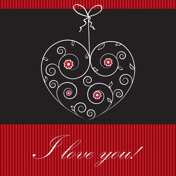 Valentines kaarten met hartjes en plaats voor uw tekst. — Stockvector