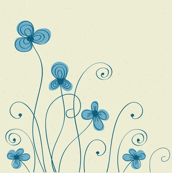 Вінтажний фон з абстрактними квітами — стоковий вектор