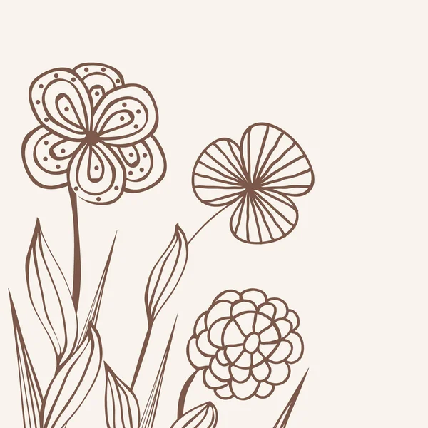 Antika arka plan ile soyut çiçek — Stok Vektör