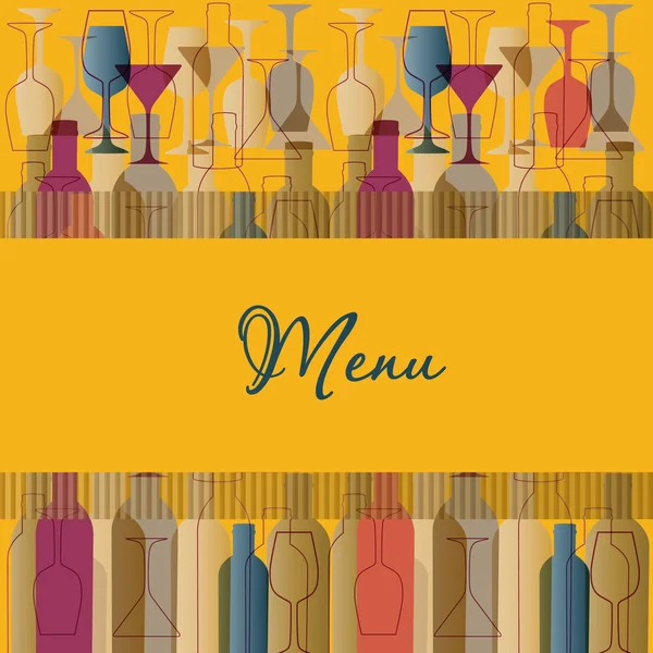 Seznam menu restaurace a baru — Stockový vektor