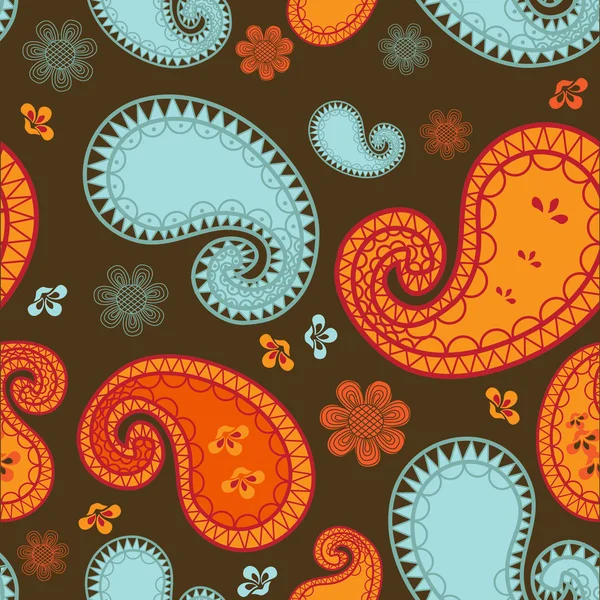 Modèle paisley rose sans couture — Image vectorielle