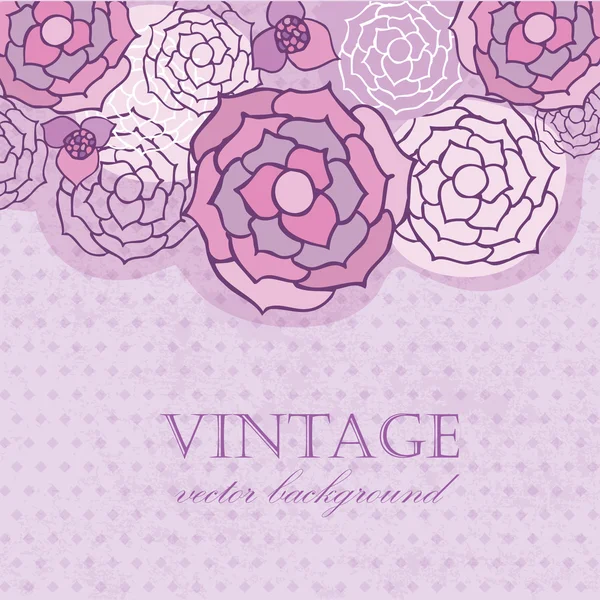 Fondo vintage con flores abstractas — Archivo Imágenes Vectoriales