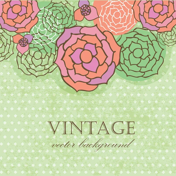 Vintage Hintergrund mit abstrakten Blumen — Stockvektor