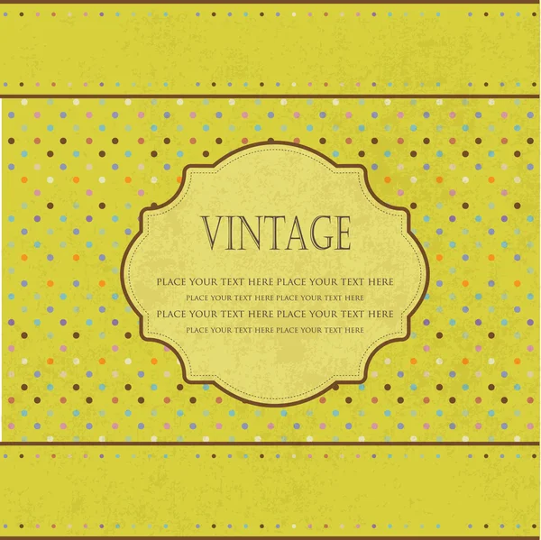Vintage frame with place for text — Stock Vector