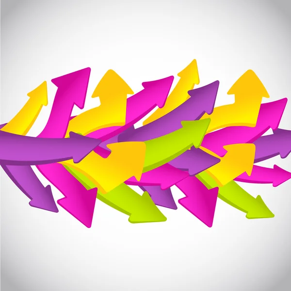 Fondo vector colorido con flechas — Vector de stock