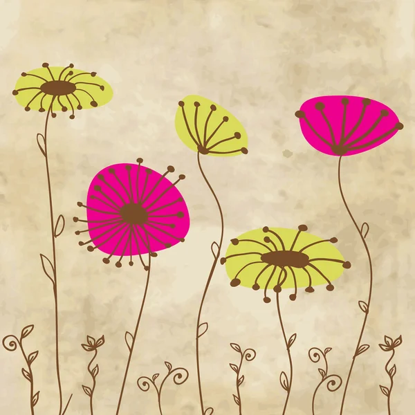Hintergrund mit abstrakten Blumen — Stockvektor
