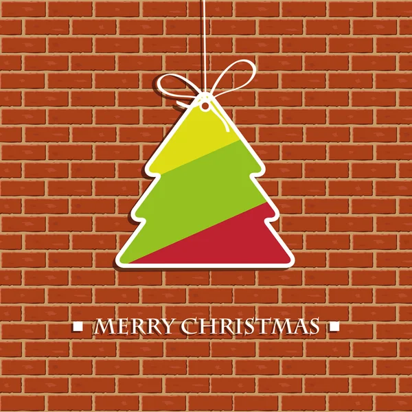 Boże Narodzenie drzewo na tle. Kartka świąteczna — Wektor stockowy