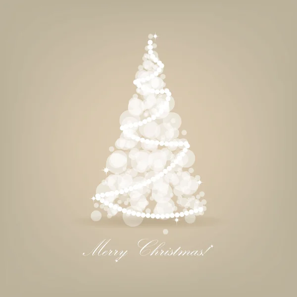 Χριστουγεννιάτικο δέντρο στο παρασκήνιο. κάρτα διακοπών — Διανυσματικό Αρχείο