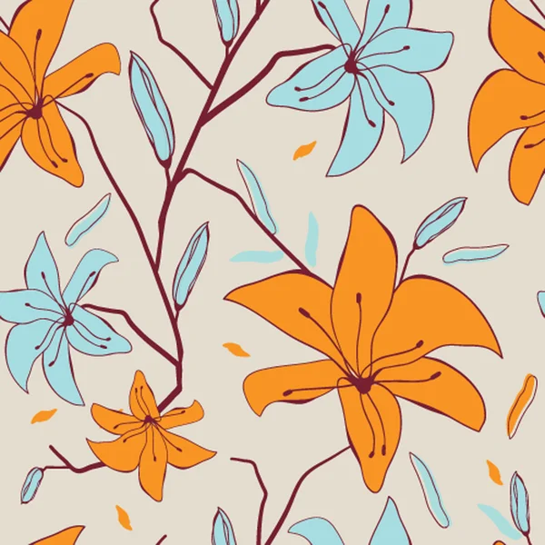 Fond avec des fleurs abstraites — Image vectorielle