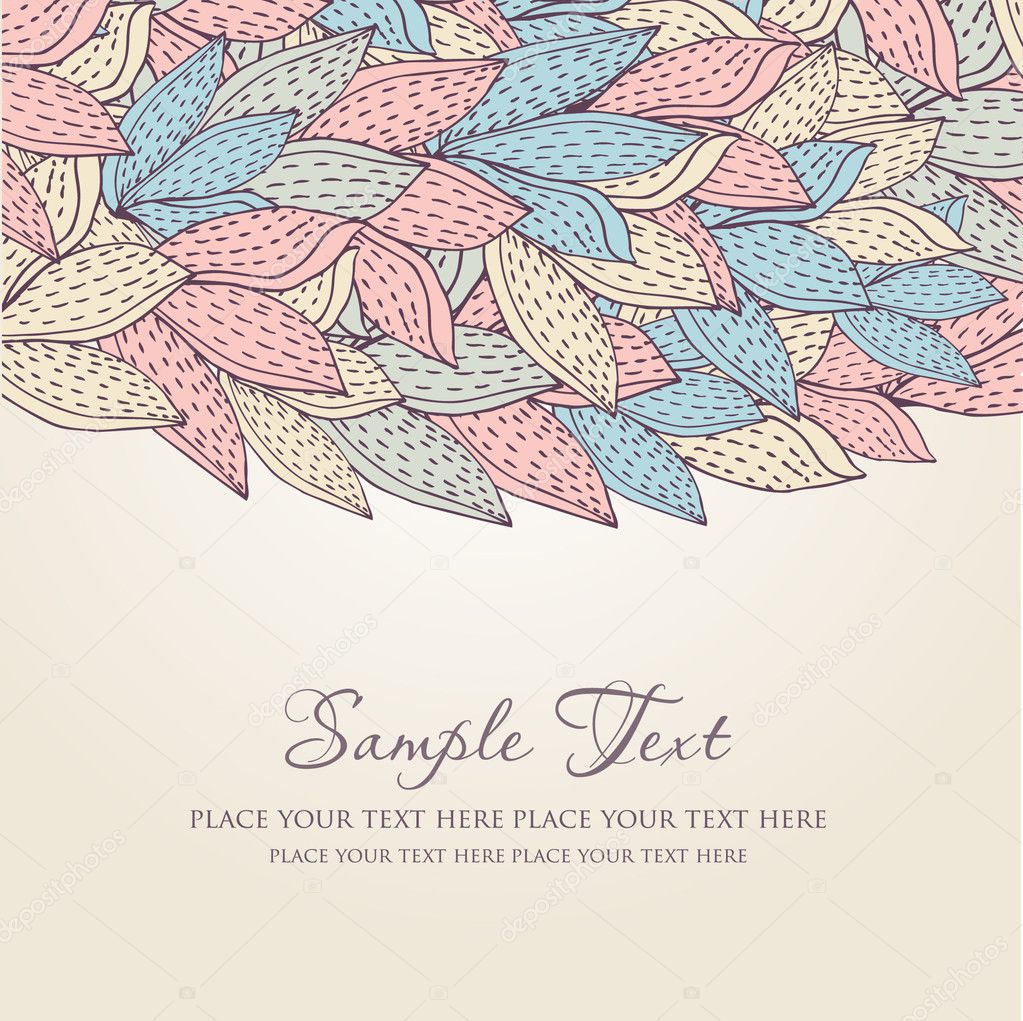 Vintage background with abstract flowers