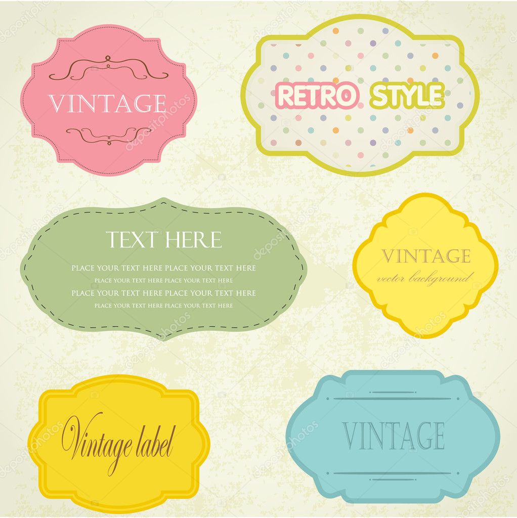 Colorful vector stickers for your text