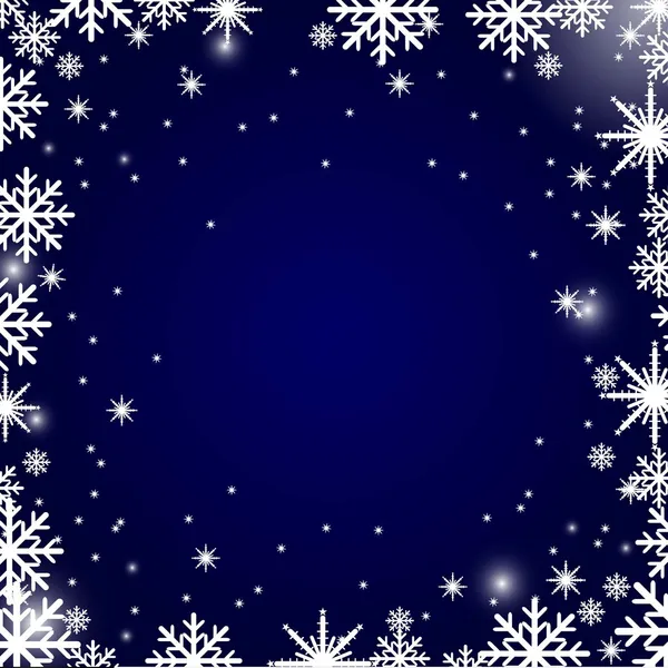 Noël flocons de neige fond — Image vectorielle