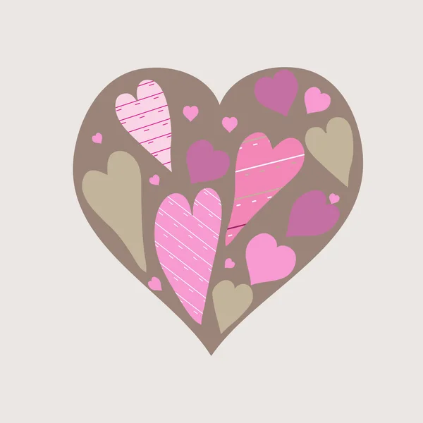 Tarjetas de San Valentín con corazones y lugar para tu texto . — Vector de stock