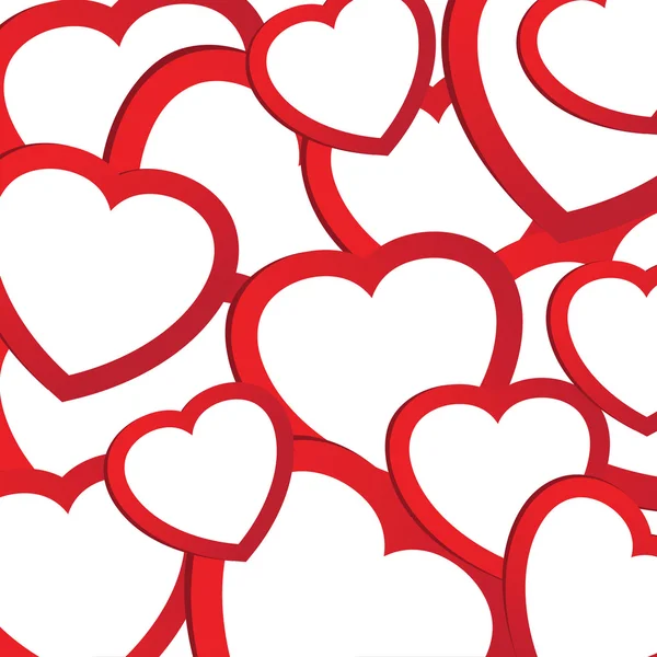 Valentines kaarten met hartjes en plaats voor uw tekst. — Stockvector