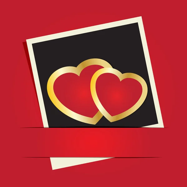 Cartões Valentim com corações e lugar para o seu texto . —  Vetores de Stock