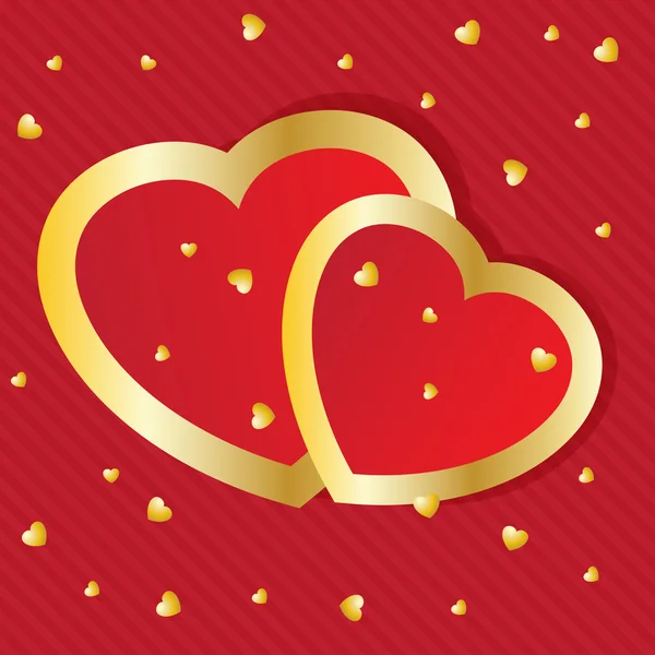 Cartes de Saint-Valentin avec des cœurs et place pour votre texte . — Image vectorielle