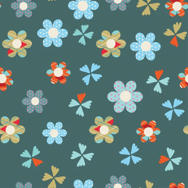 Симпатичный цветочный бесшовный фон — стоковый вектор