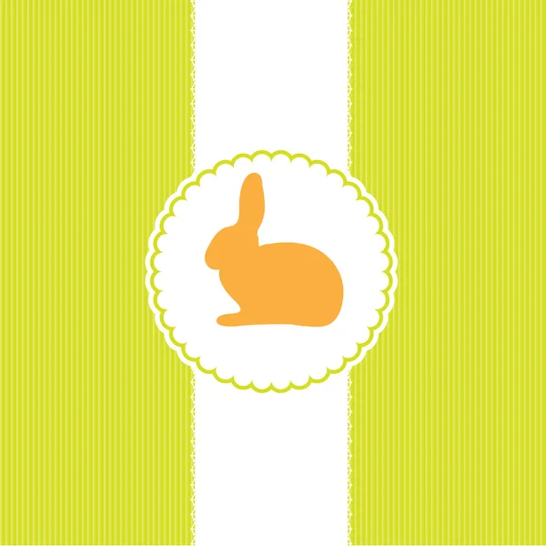 Cute bunny Paskalya kartı — Stok Vektör