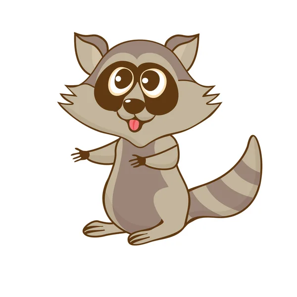 Running raccoon, cartoon — Stock Vector