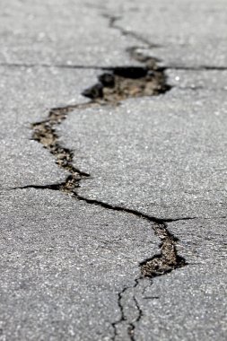 Crack in the street clipart